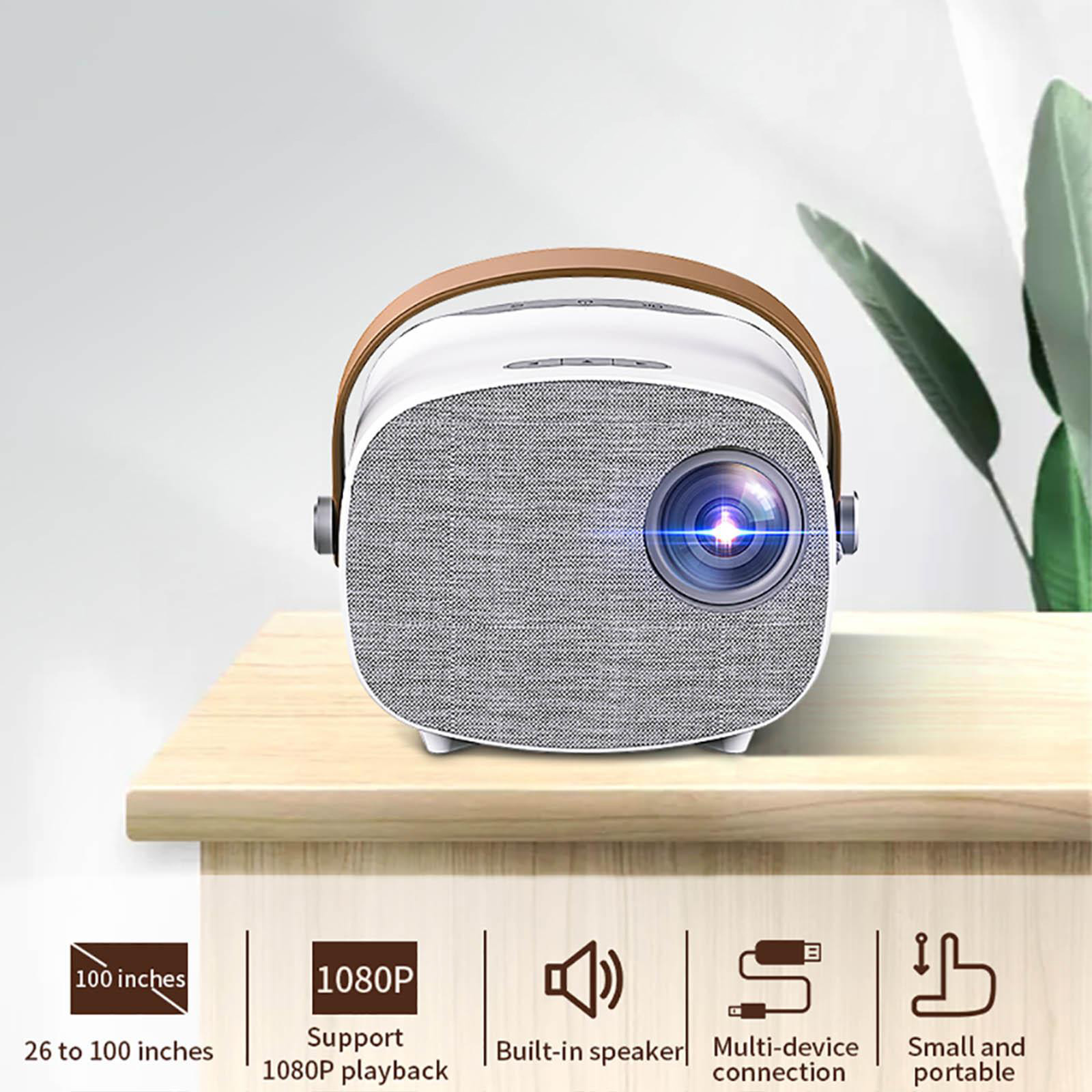 Μίνι Φορητός Προβολέας - Προτζέκτορας FHD 1080p Multimedia USB, SD, HDMI, AV, AUX Βιντεοπροβολέας Projector Home Cinema με Τηλεχειριστήριο